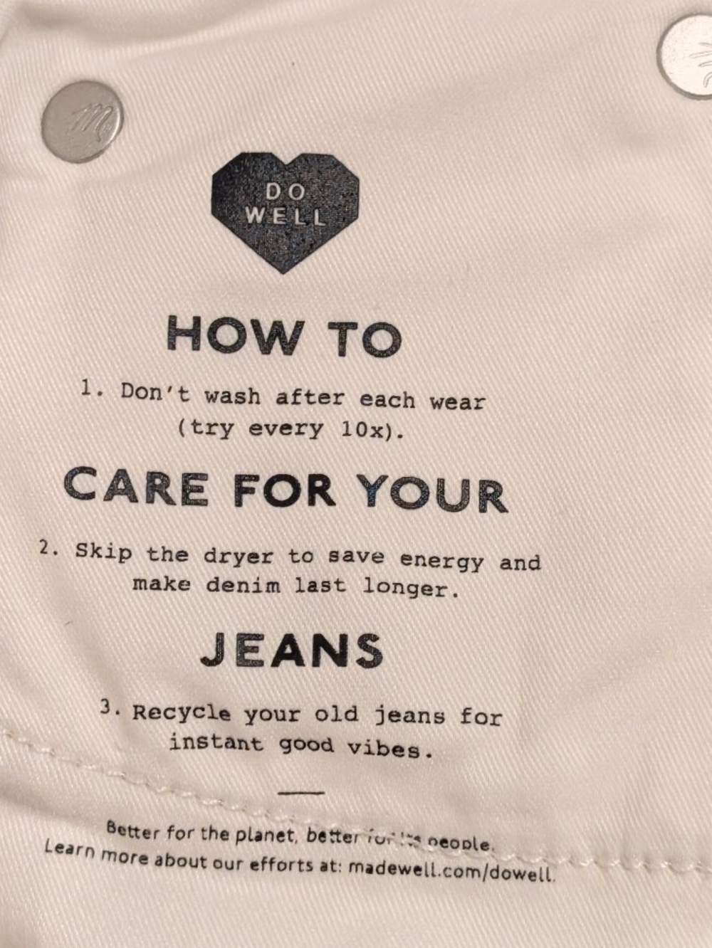 Madewell High-Rise 90s Straight Jeans, Size 26, Cream Color - Picture 10 of 11